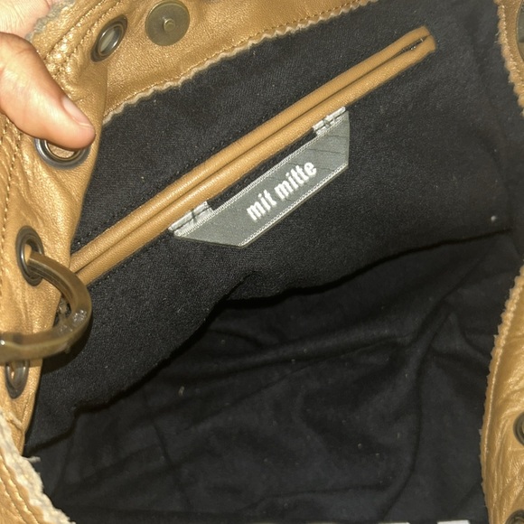 MIT MITTE Brown Leather Tote Bag - Picture 10 of 11